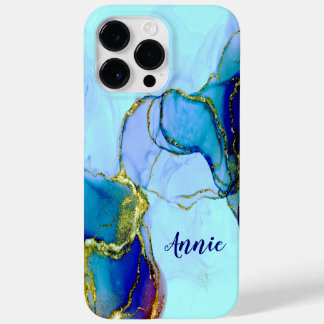FUNDA PARA iPhone 14 PRO MAX DE Case-Mate COLOR AZUL ABSTRACTO GLOBAL PERSONALIZADO