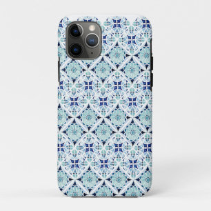Funda Para iPhone 11 Pro Color azul marroquí de azulejos