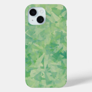 Funda Para iPhone 15 Color blanco amarillo verde de lujo Abstract Art