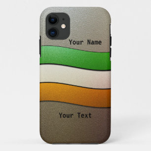 Funda Para iPhone 11 Color-Cromo de la bandera de Irlanda de Shirley
