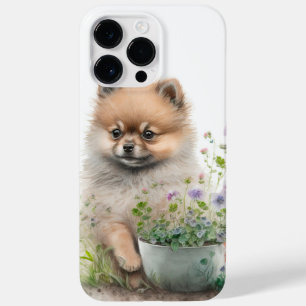 FUNDA PARA iPhone 14 PRO MAX DE Case-Mate COLOR DE AGUA ADORABLE ROJO PERRO POMERANÍ