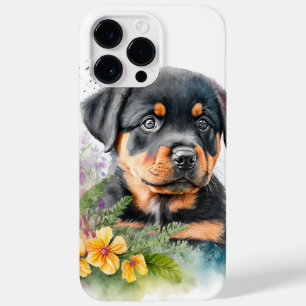 FUNDA PARA iPhone 14 PRO MAX DE Case-Mate COLOR DE AGUA ADORABLE TÁN NEGRO PERRO ROTWEILLER