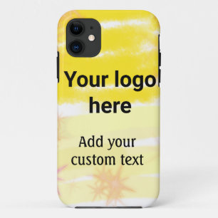 Funda Para iPhone 11 Color de agua amarillo simple añadir el texto del 