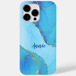 FUNDA PARA iPhone 14 PRO MAX DE Case-Mate COLOR DE AGUA AZUL ABSTRACTO PERSONALIZADO