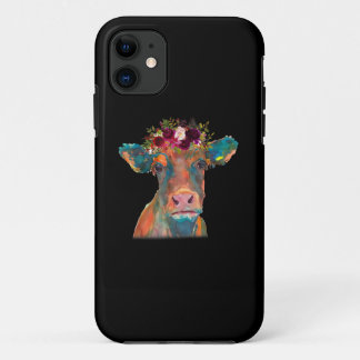 Funda Para iPhone 11 Color de agua colorido de la cabeza de vaca | Rega