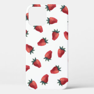 Funda Para iPhone 12 Color de agua de fresas: Modelo lúdico sin foco