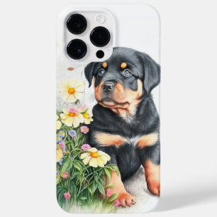 FUNDA PARA iPhone 14 PRO MAX DE Case-Mate COLOR DE AGUA ROTWEILLER DE TÁN NEGRO PERRO DE PUB