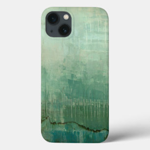 Funda Para iPhone 13 Color de agua verde contemporáneo