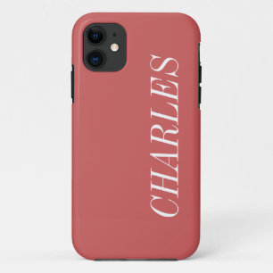 Funda Para iPhone 11 Color de color marrón castaño   Nombre Minimalista
