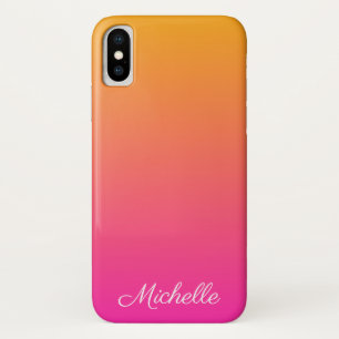 Funda Para iPhone X Color del gradiente amarillo y rosa