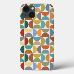 Funda Para iPhone 13 Color del patrón de semicírculos MCM en crema