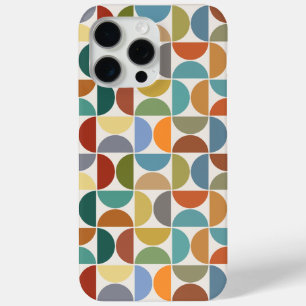 Funda Para iPhone 15 Pro Max Color del patrón de semicírculos MCM en crema