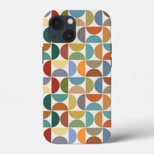 Funda Para iPhone 13 Mini Color del patrón de semicírculos MCM en crema