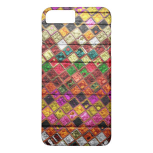 Funda Para iPhone 8 Plus/7 Plus Color del patrón mosaico Aspecto de madera #12