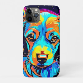 Funda Para iPhone 11 Pro Color eléctrico Pop Canine Art
