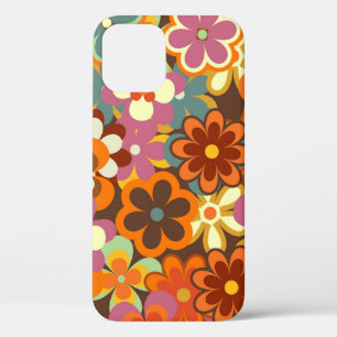Funda Para iPhone 12 Color Floral vintage Seamless Pattern. Retro 70