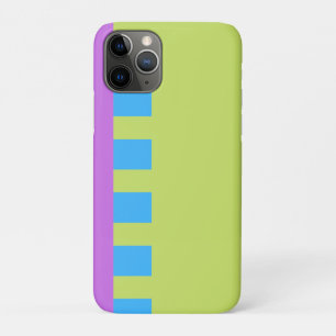 Funda Para iPhone 11 Pro Color negrita bloquea rosa azul verde 7
