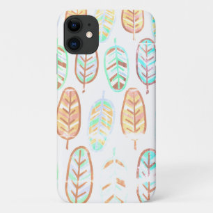 iPhone 11 Color pálido pastel Turquesa deja Funda para iPhon
