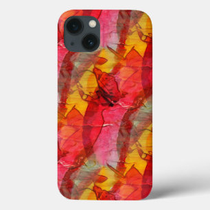Funda Para iPhone 13 Color rojo amarillo