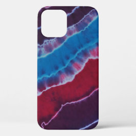 Funda Para iPhone 12 Color rojo blanco y azul de capas tinte