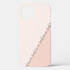 Funda Para iPhone 12 Color rosa gris geométrico personalizado moderno