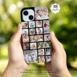 Funda Para iPhone 15 Color sencillo de 18 Collages de fotos Personaliza<br><div class="desc">Cargue 18 de sus imágenes favoritas en este estuche de teléfono celular de fondo de color personalizado con una plantilla de collage de fotos fácil de cargar con diferentes formas y tamaños para acomodar una variedad de imágenes. El ejemplo se muestra con un fondo negro en el modelo iPhone 15...</div>