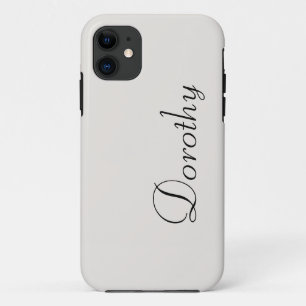 Funda Para iPhone 11 Color sólido blanco de susurro Nombre Minimalist