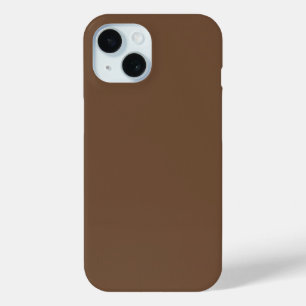 Funda Para iPhone 15 Color sólido café marrón