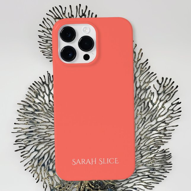 Funda De Case-Mate Para iPhone Color sólido coral personalizado (Subido por el creador)