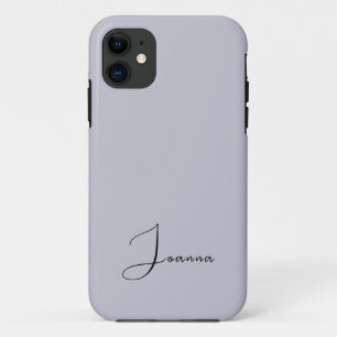 Funda Para iPhone 11 Color sólido de la Lavanda del cielo pastel   Nomb