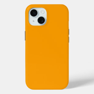 Funda Para iPhone 15 Color sólido de la piel del naranja