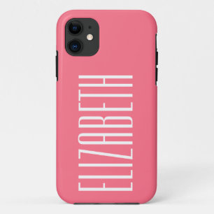 Funda Para iPhone 11 Color sólido de la sandía Sorbet   Nombre Minimali