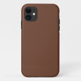 Funda Para iPhone 11 Color sólido Mocha marrón | Clásica | Elegante