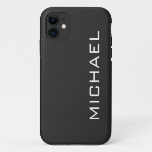 Funda Para iPhone 11 Color sólido negro hollín   Nombre Minimalista