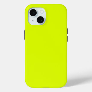 Funda Para iPhone 15 Color sólido Neon Chartreuse   Color de moda