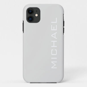 Funda Para iPhone 11 Color sólido platino gris   Nombre Minimalista