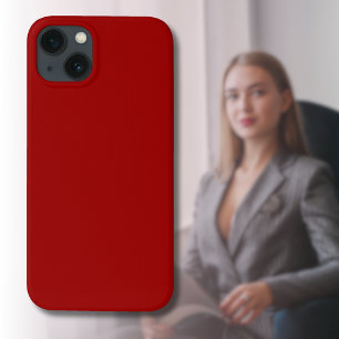 Funda Para iPhone 13 Color sólido rojo Crimson Clásica Elegante