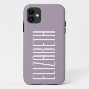 Funda Para iPhone 11 Color sólido Rosa cuarzo Nombre Minimalista