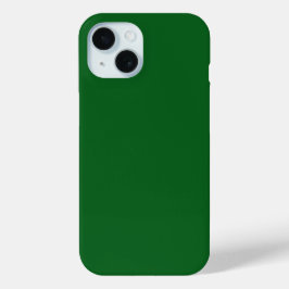Funda Para iPhone 15 Color sólido verde de los pinos del bosque