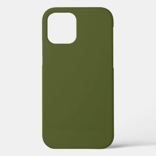 Funda Para iPhone 12 Color sólido verde del ejército