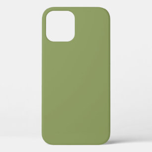 Funda Para iPhone 12 Color sólido verde mosca