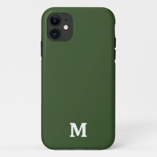 Funda Para iPhone 11 Color sólido verde oscuro de mosaico