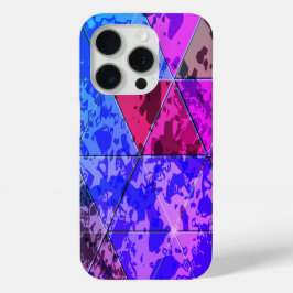 Funda Para iPhone 15 Pro Color violeta azul textura de grunge