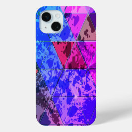 Funda Para iPhone 15 Mini Color violeta azul textura de grunge