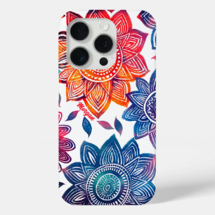 Funda Para iPhone 15 Pro Colorburst Mandala Garden - Vibrante regalo de Boh
