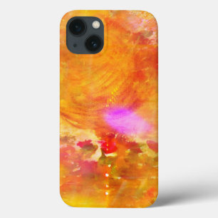 Funda Para iPhone 13 coloree el amarillo inconsútil del fondo del arte,