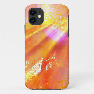 Funda Para iPhone 11 coloree el amarillo inconsútil del fondo del arte
