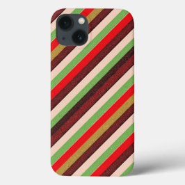 Funda Para iPhone 13 Colores africanos negros brillando en franjas