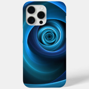 Funda Para iPhone 15 Pro Max Colores azules espirales 3D Resumen arte fractal m