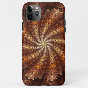 Funda Para iPhone 11 Pro Max Colores Cálidos, Patrón de Arte Fractal Moderno Al